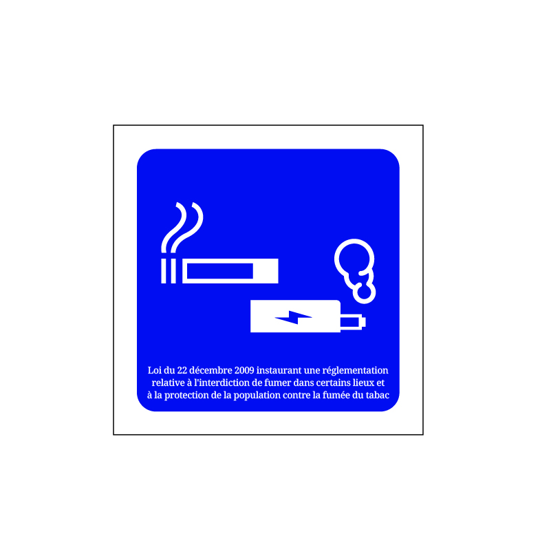 Autocollants icone zone fumeur (pour les zones couvertes par la loi de 2009)